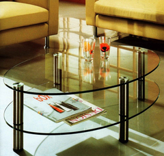 Журнальные столы из стекла
